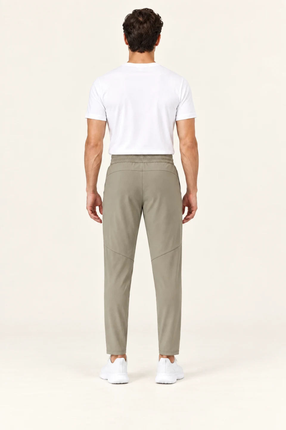 LS-B0156 Khaki back view — standardized AI styling preview