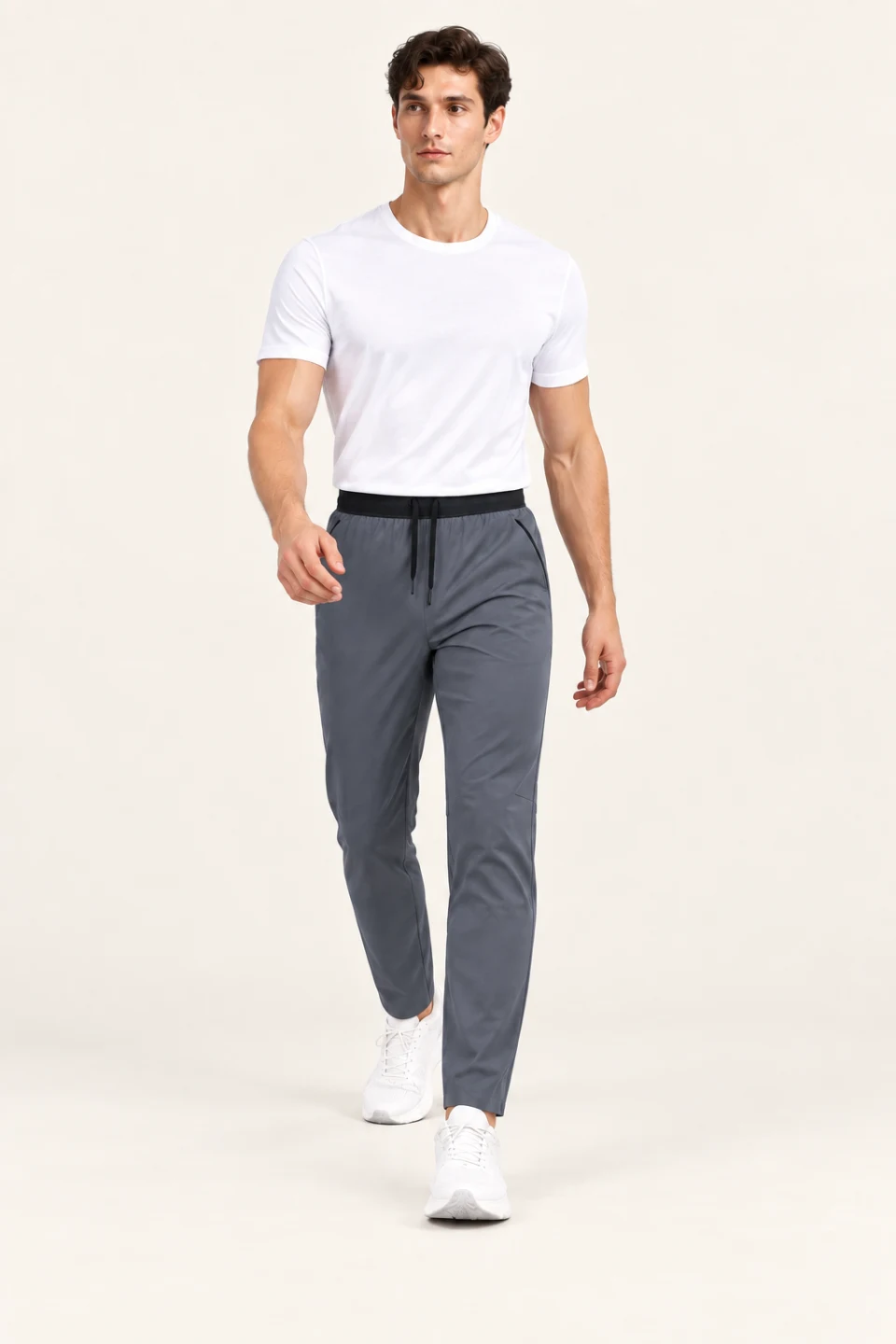 LS-B0159 Sun Grey motion view — standardized AI styling preview