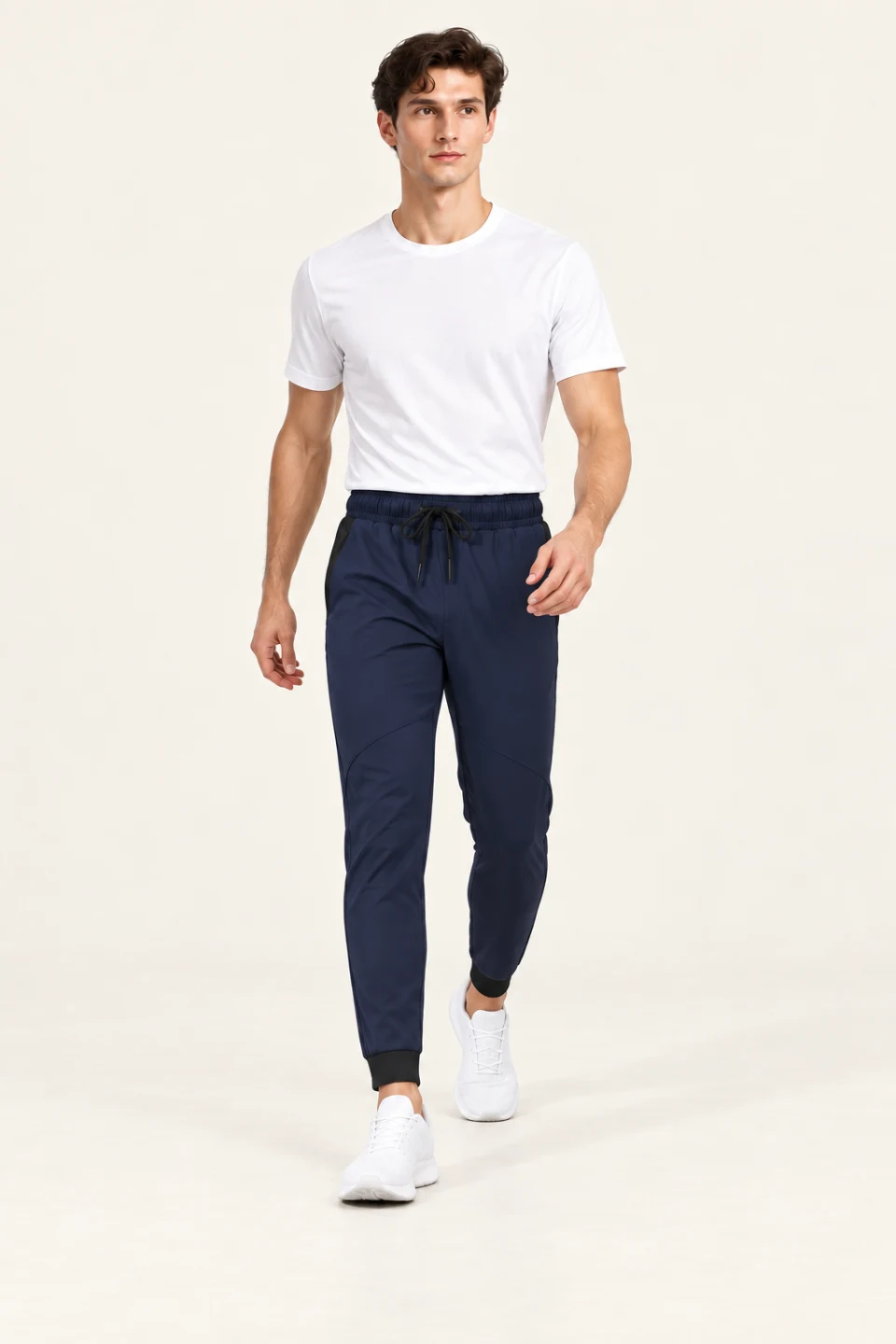 LS-B0160 Navy Lightweight version motion view — standardized AI styling preview