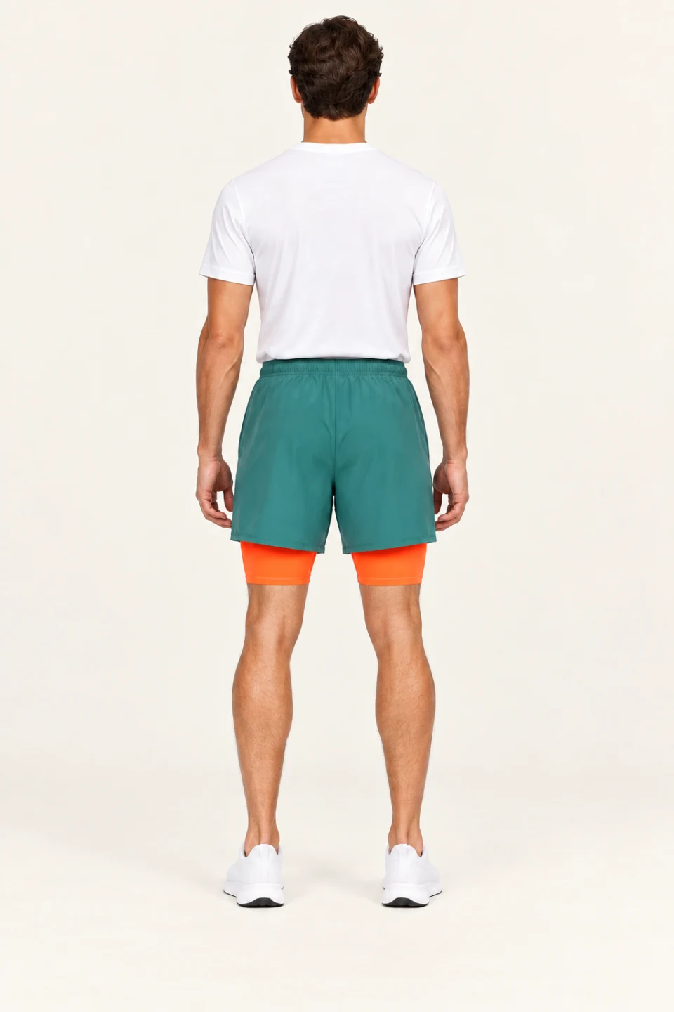 LS-B0175 Green + Neon Orange back view — standardized AI styling preview