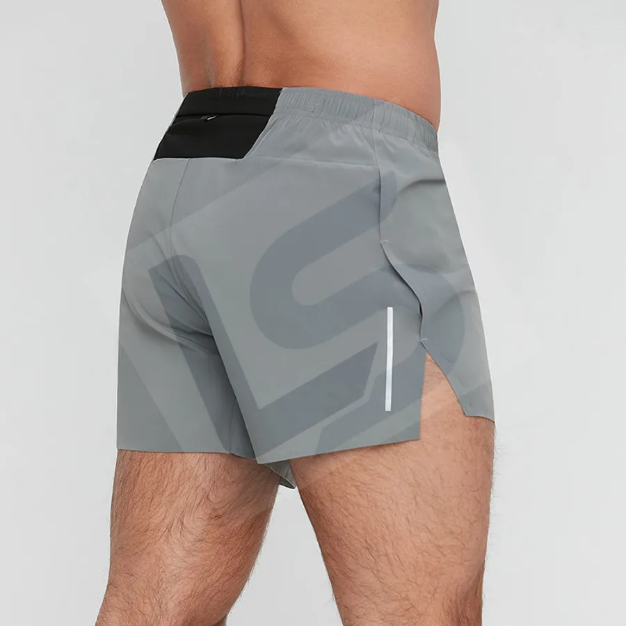 LS-B0178 Men's 2-in-1 Running Shorts in Grey, original product photograph