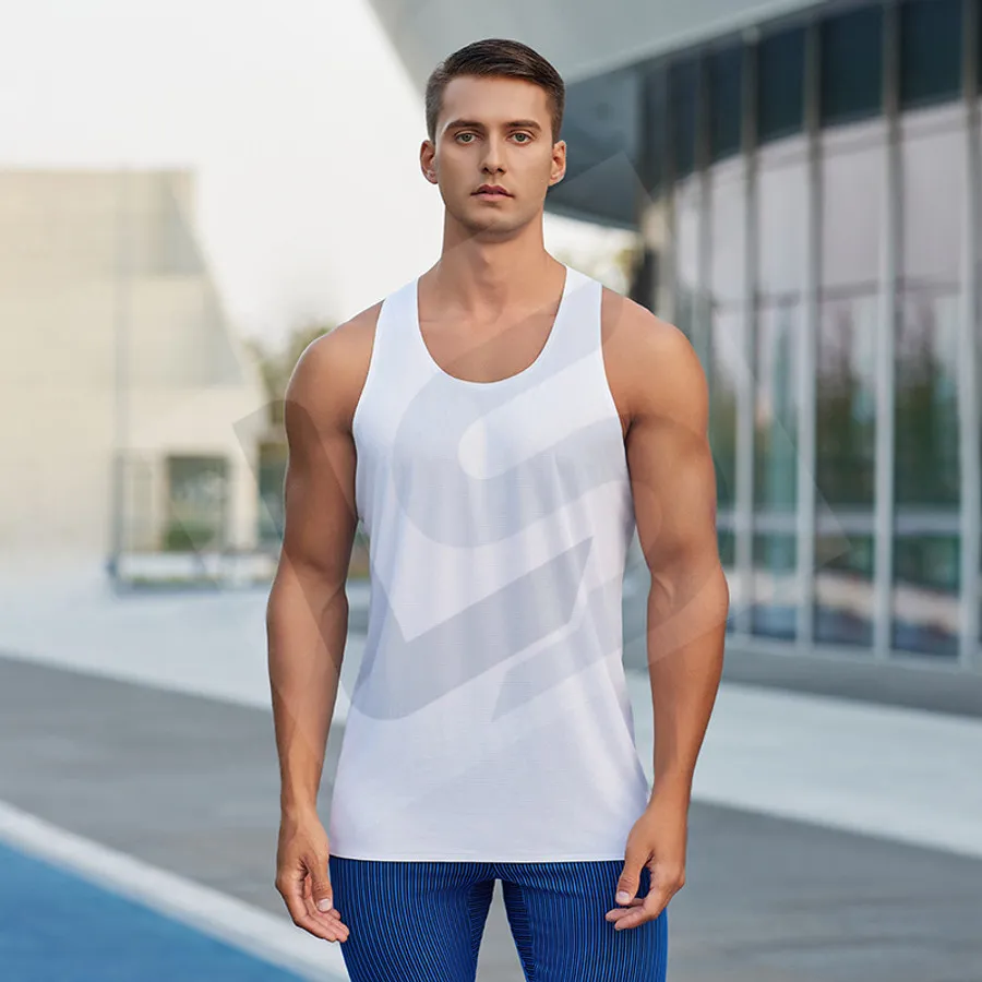 LS-B0179 Men's 2-in-1 Running Shorts in Blue, original product photograph