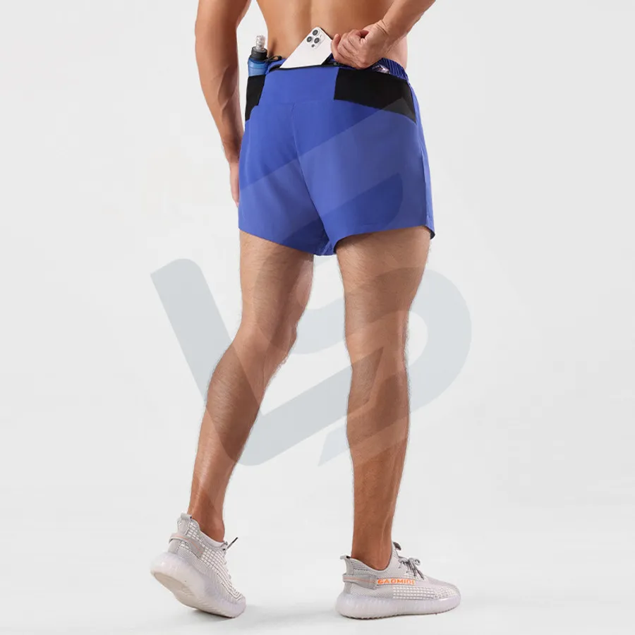 LS-B0180 Men's 2-in-1 Running Shorts in Red, original product photograph