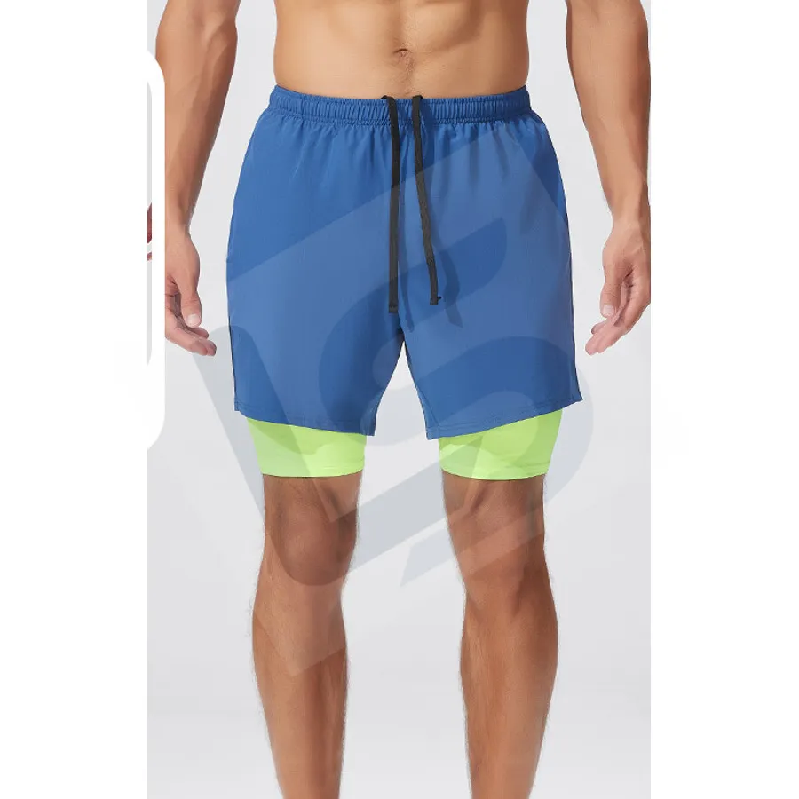 LS-B0183 Men's Training Shorts in Green Variant 1, original product photograph