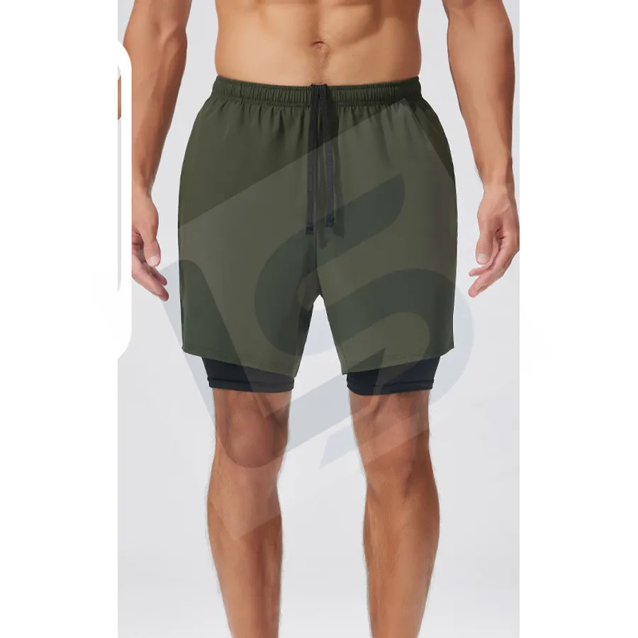 LS-B0183 Men's Training Shorts in White, original product photograph