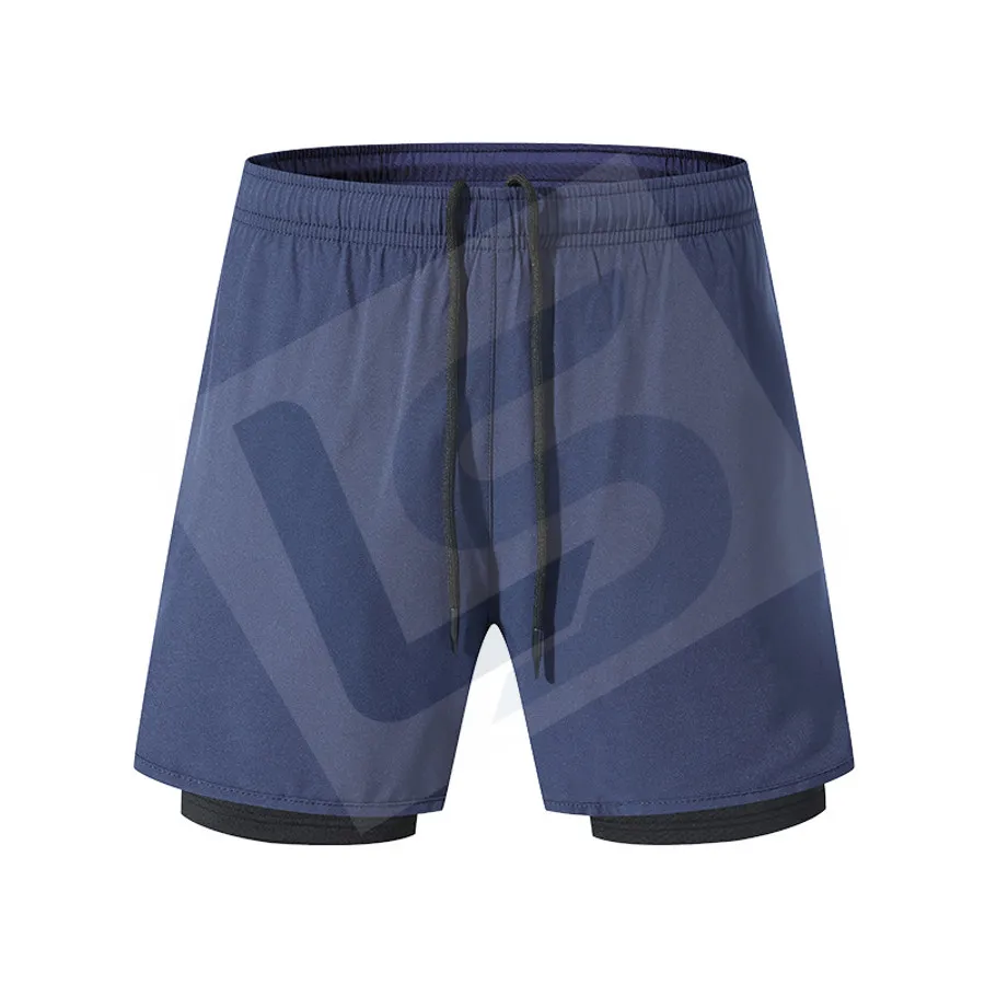 LS-B0184 Unisex 2-in-1 Running Shorts in Green Variant 1, original product photograph