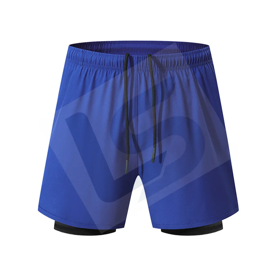 LS-B0184 Unisex 2-in-1 Running Shorts in Blue Variant 2, original product photograph