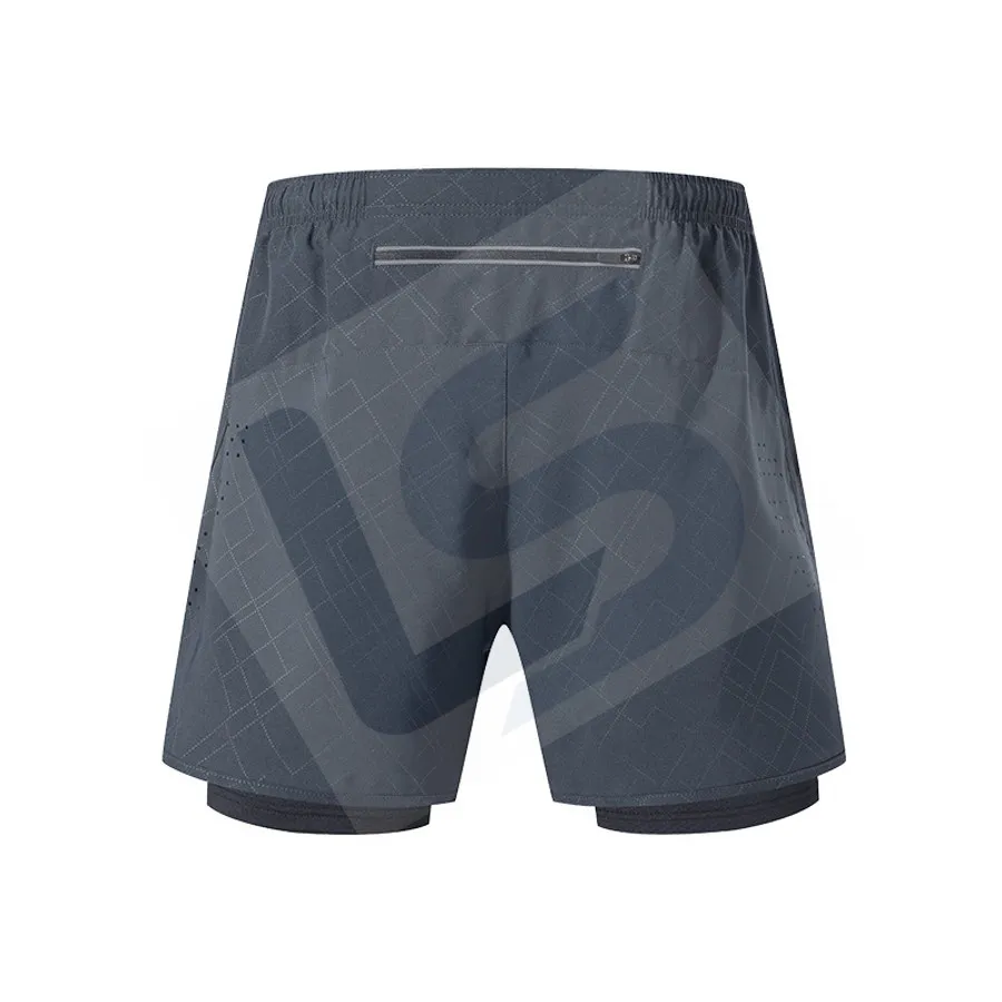 LS-B0184 Unisex 2-in-1 Running Shorts in Green Variant 5, original product photograph