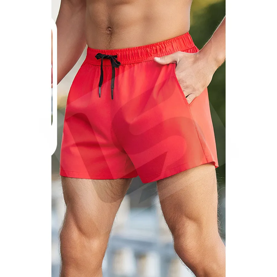LS-B0188 Men's Compression Shorts in Red, original product photograph