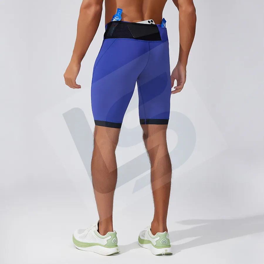 LS-B0190 Unisex 2-in-1 Running Shorts in Blue, original product photograph