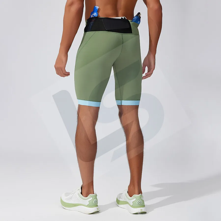 LS-B0190 Unisex 2-in-1 Running Shorts in Black, original product photograph
