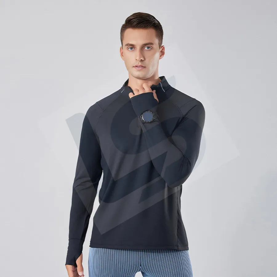 LS-B0194 Men's 2-in-1 Running Shorts in Black, original product photograph