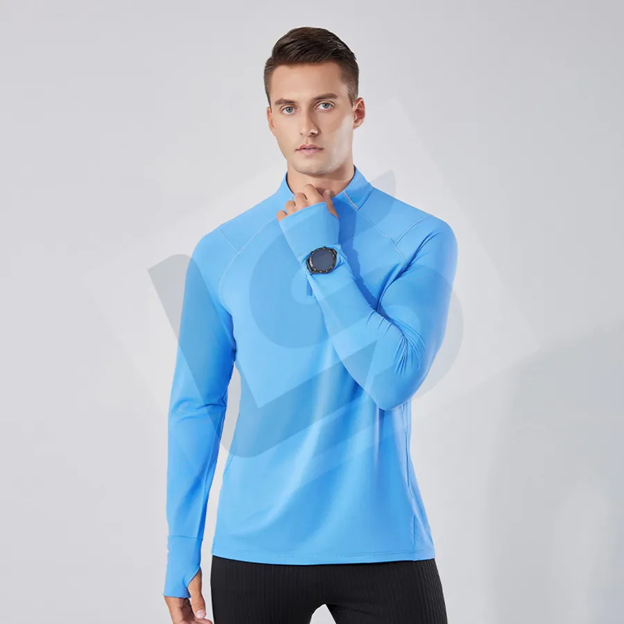 LS-B0194 Men's 2-in-1 Running Shorts in Blue, original product photograph