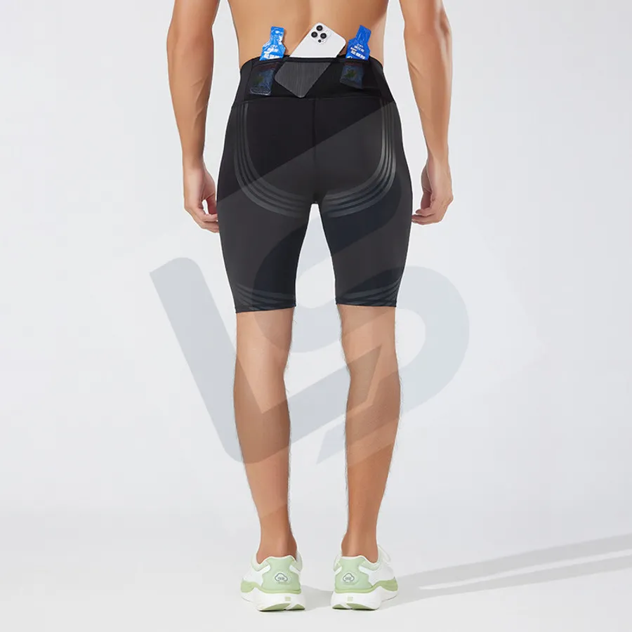 LS-B0196 Men's Compression Shorts in Purple, original product photograph