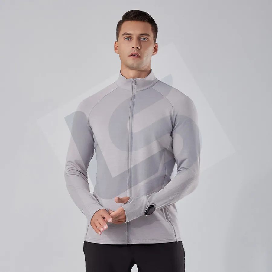 LS-B0199 Unisex Training Jacket in Grey, original product photograph
