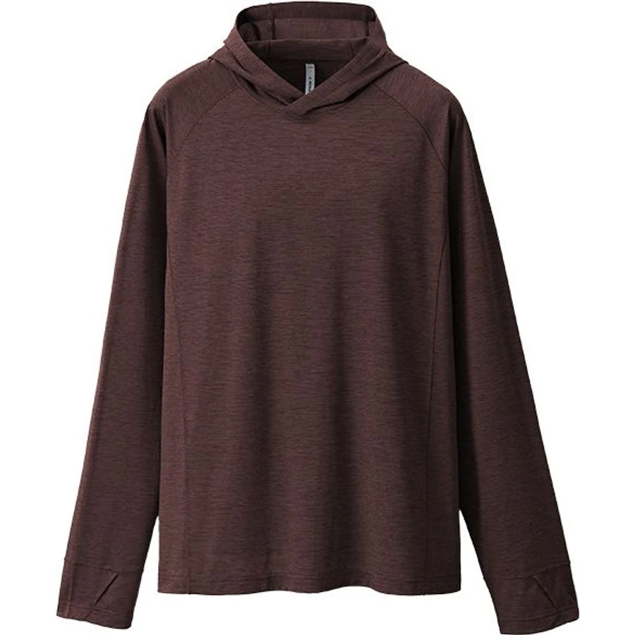 LS-B0206 Lightweight Quick-Dry Running Hoodie in Sandalwood Brown, original product photograph
