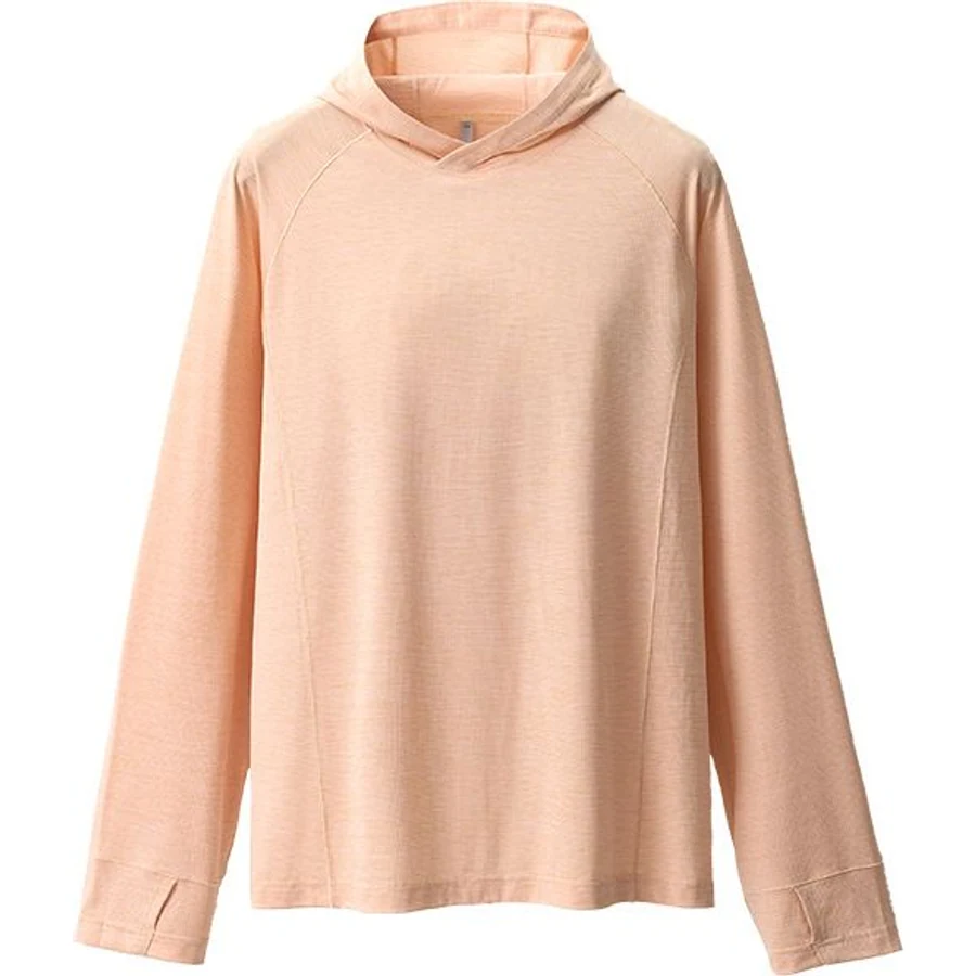 LS-B0206 Lightweight Quick-Dry Running Hoodie in Soft Pink, original product photograph