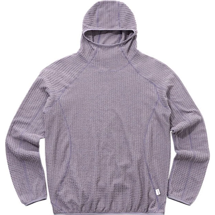 LS-B0210 Textured Fleece Hooded Sweatshirt in Grey Purple, original product photograph