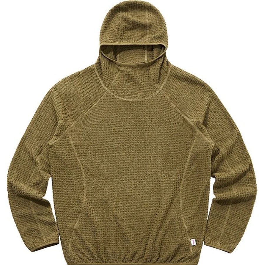 LS-B0210 Textured Fleece Hooded Sweatshirt in Moss Green, original product photograph