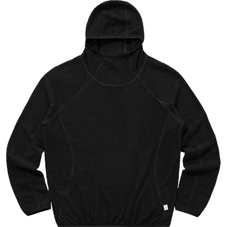 LS-B0210 Textured Fleece Hooded Sweatshirt in Ink Black, original product photograph