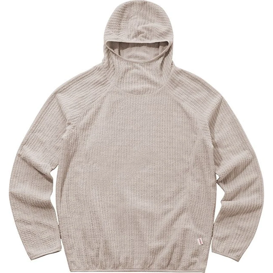 LS-B0210 Textured Fleece Hooded Sweatshirt in Khaki, original product photograph