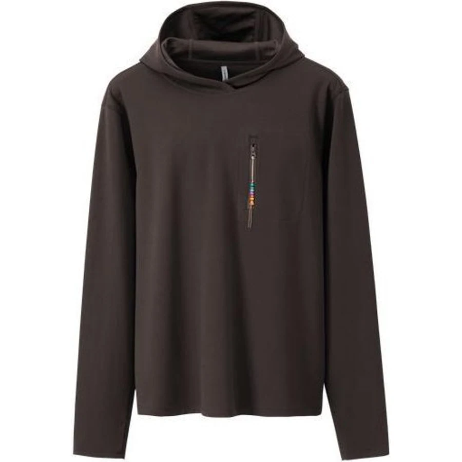 LS-B0215 Quick-Dry Training Hoodie in Tea Brown, original product photograph
