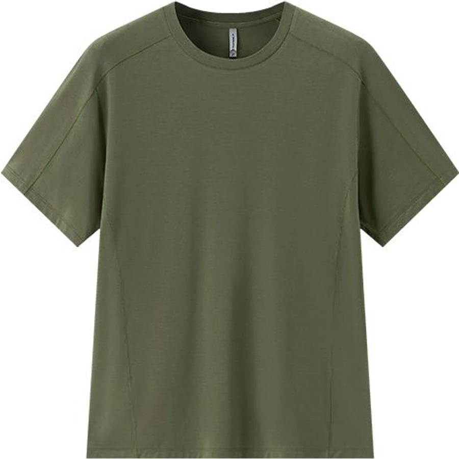 LS-B0228 Merino-Blend Training Tee in Moss Meadow Green, original product photograph