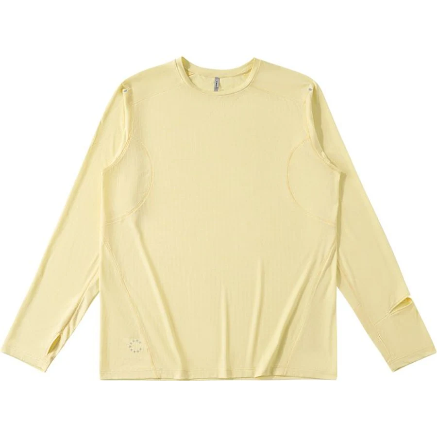 LS-B0233 Men's Long-Sleeve Running Top in Soft Yellow, original product photograph