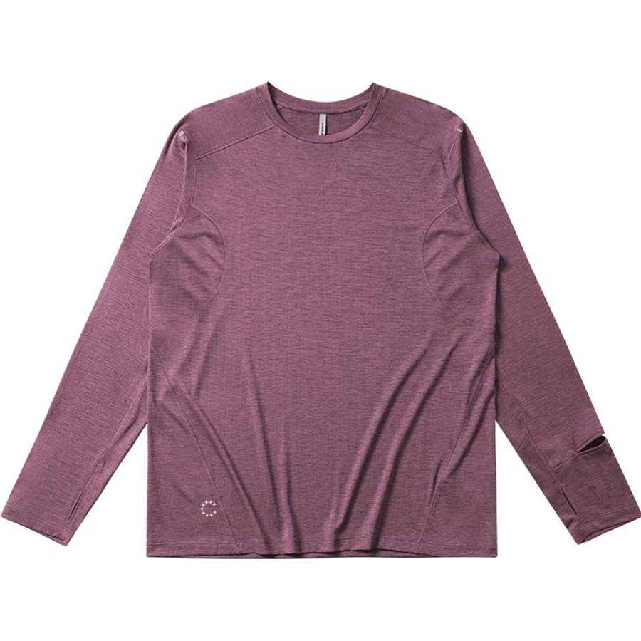 LS-B0233 Men's Long-Sleeve Running Top in Grape Purple, original product photograph