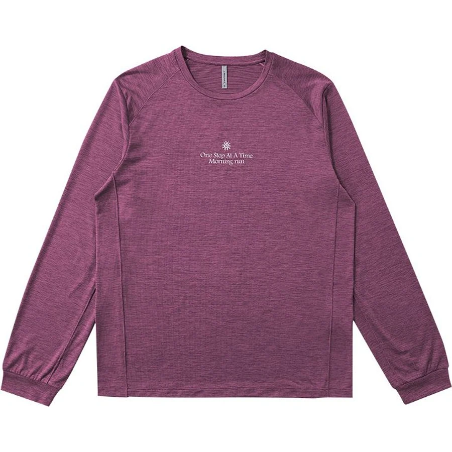 LS-B0236 Patterned Long-Sleeve Running Top in Grape Purple, original product photograph