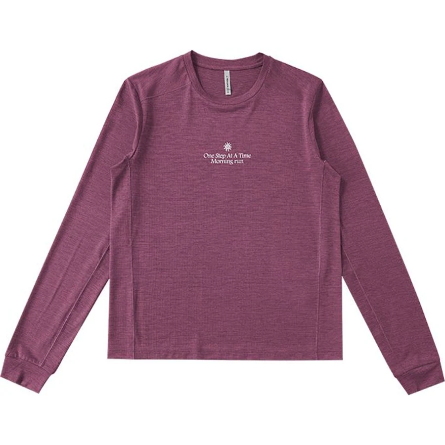 LS-B0239 Graphic Long-Sleeve Running Top in Grape Purple, original product photograph