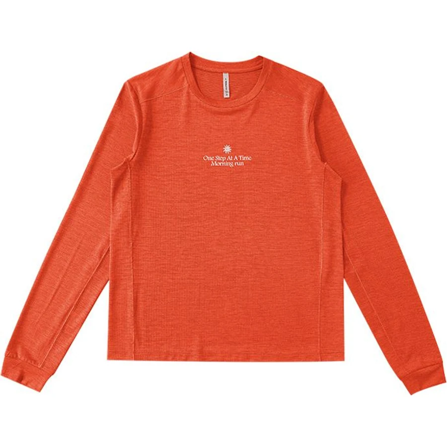 LS-B0239 Graphic Long-Sleeve Running Top in Watermelon Red, original product photograph