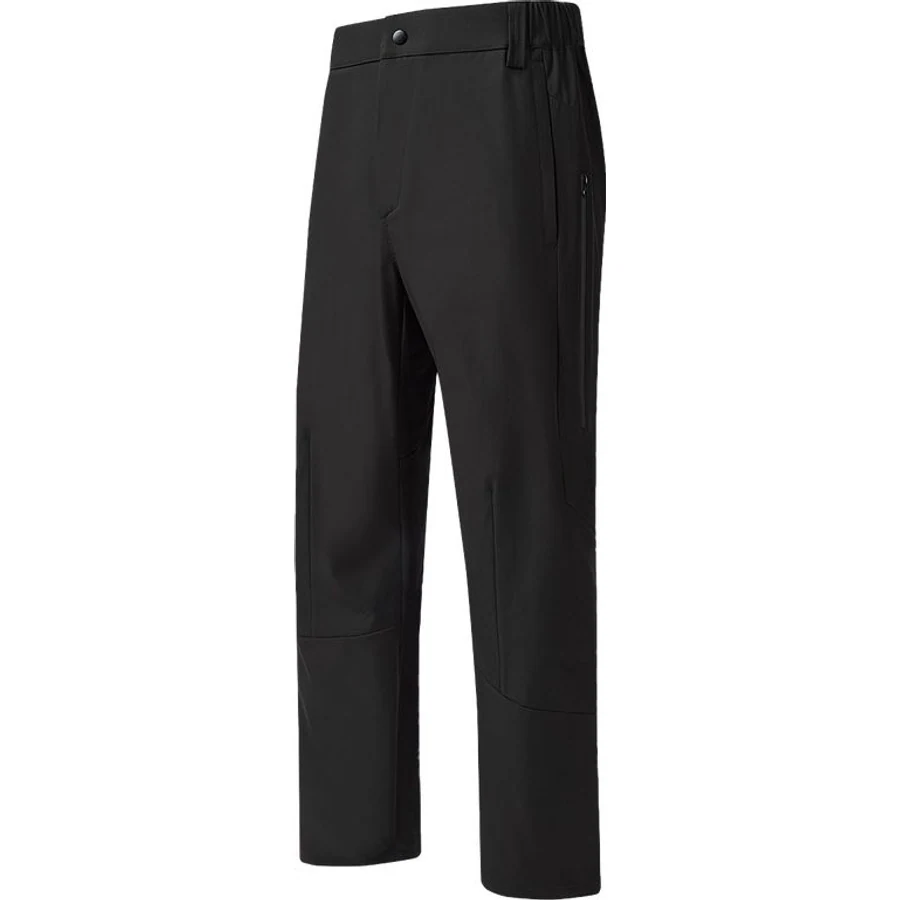 LS-B0248 Fleece-Lined Straight-Leg Hiking Pants in Black, original product photograph