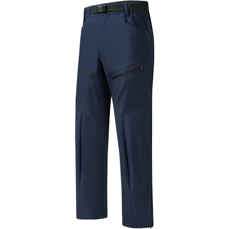 LS-B0249 Fleece-Lined Side-Zip Hiking Pants in Navy, original product photograph
