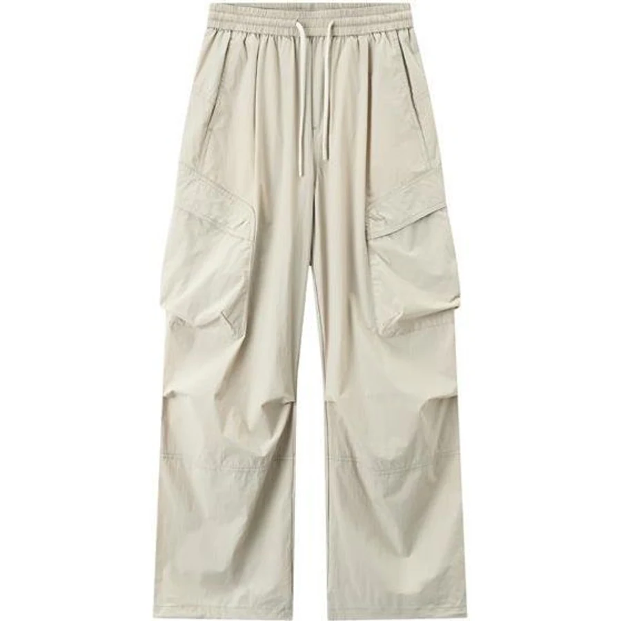 LS-B0252 Large-Pocket Curved-Leg Outdoor Pants in Grey, original product photograph