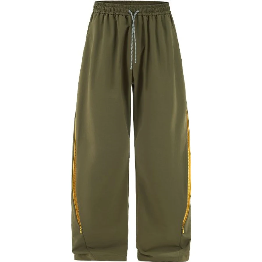 LS-B0256 Color-Block Outdoor Trousers in Olive Green, original product photograph