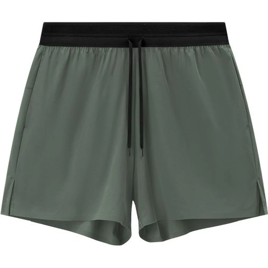 LS-B0265 Bonded-Seam Running Shorts in Moss Green, original product photograph