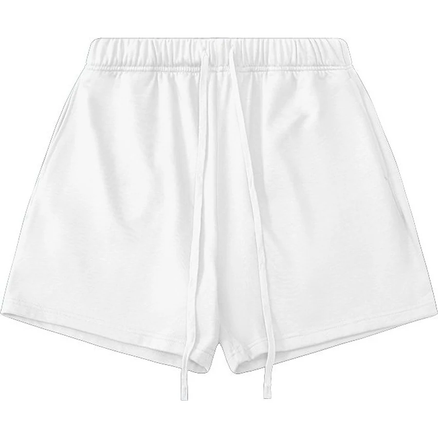 LS-B0268 Heavyweight Relaxed Training Shorts in Ivory White, original product photograph