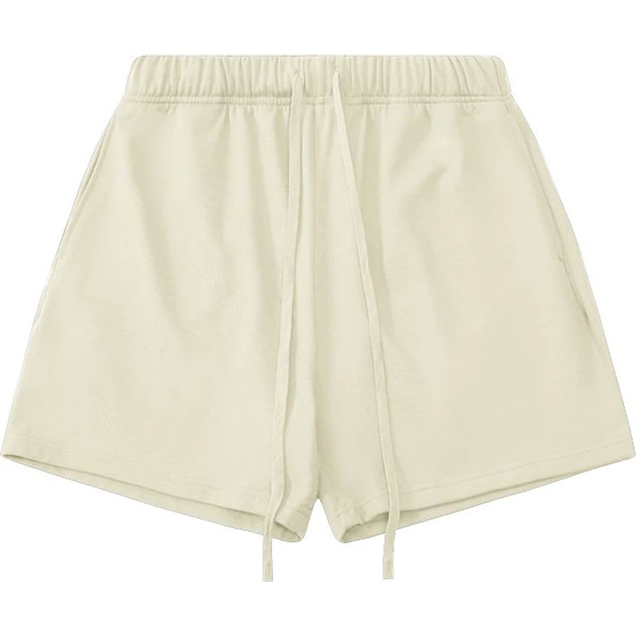 LS-B0268 Heavyweight Relaxed Training Shorts in Milk Tea White, original product photograph