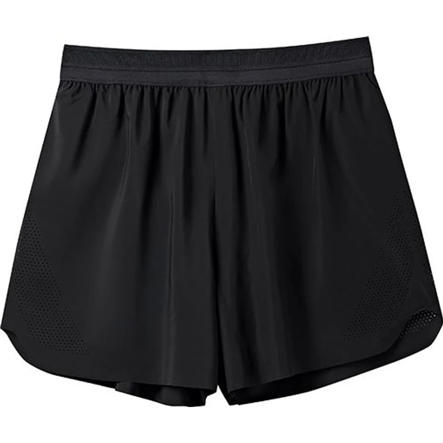 LS-B0269 Laser-Cut 2-in-1 Running Shorts in Cool Black, original product photograph
