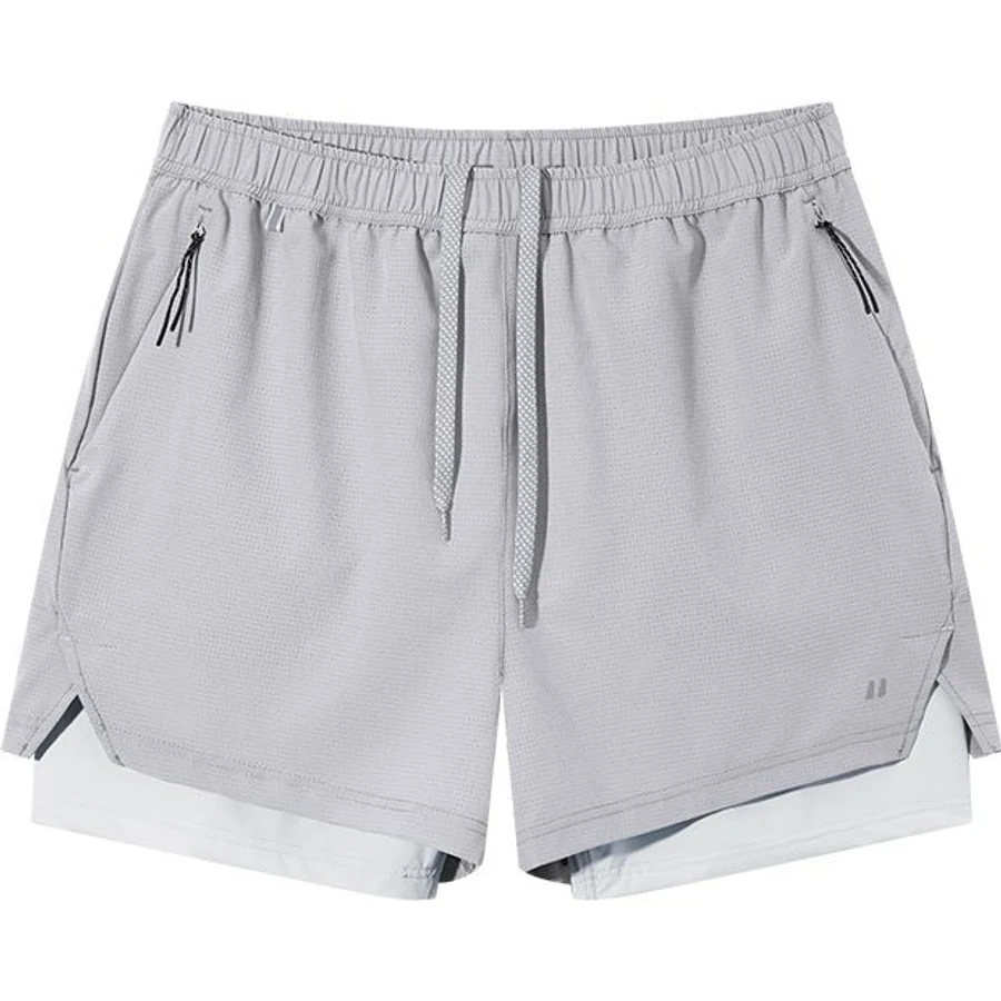 LS-B0270 2-in-1 Outdoor Running Shorts in Glacier Grey, original product photograph