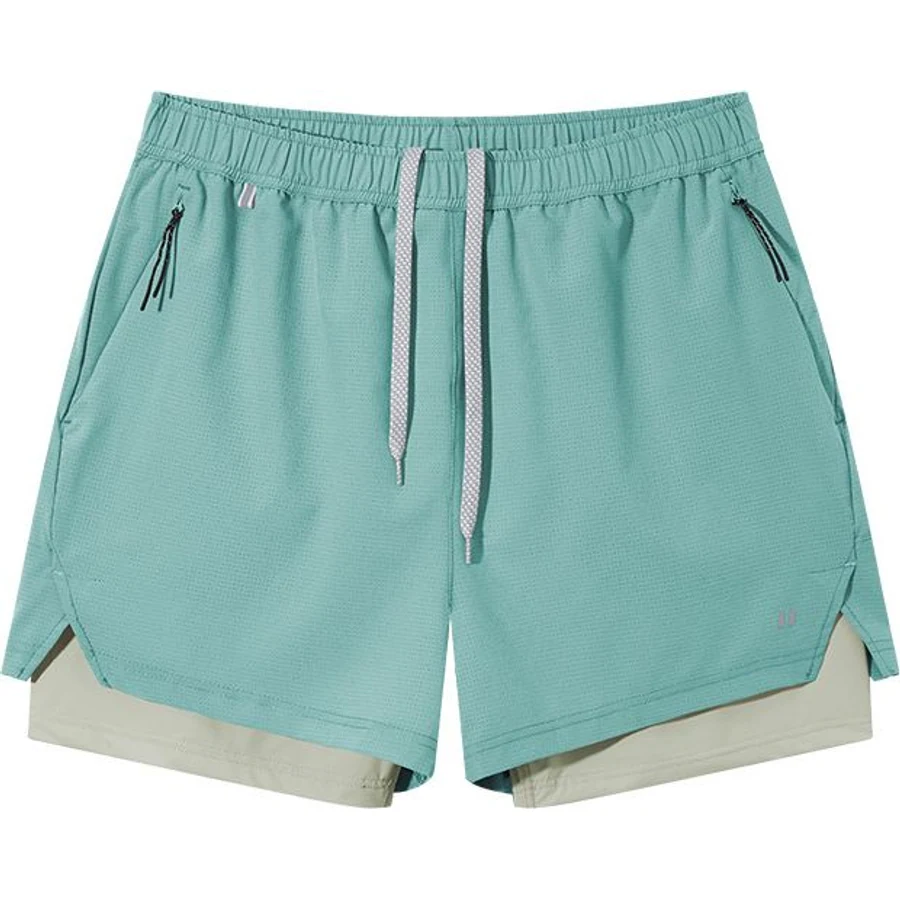 LS-B0270 2-in-1 Outdoor Running Shorts in Clear Sky Blue, original product photograph