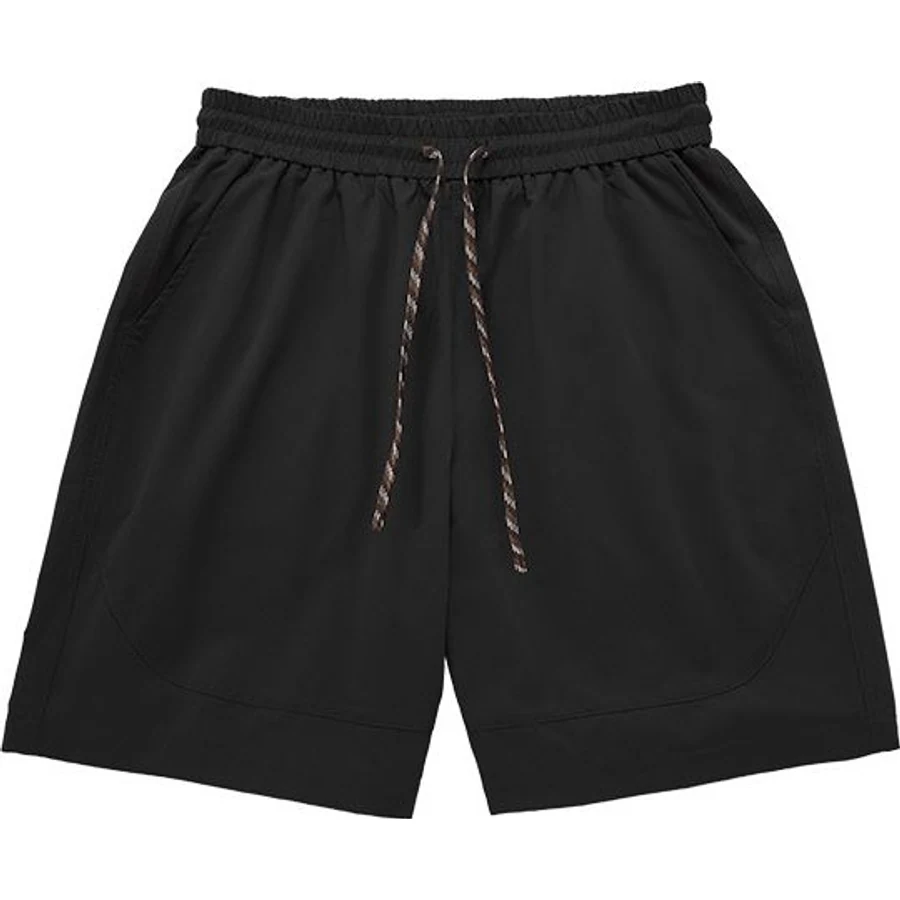 LS-B0272 Lightweight Drawcord Training Shorts in Black, original product photograph