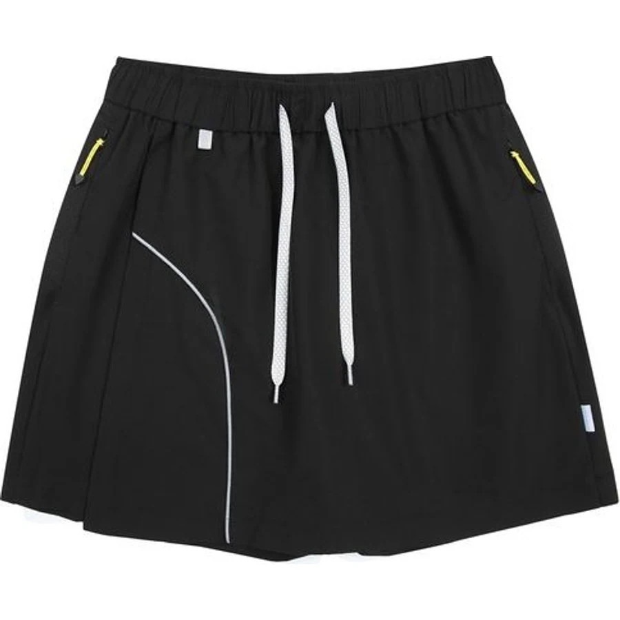 LS-B0283 Panelled Running Skort in Black, original product photograph