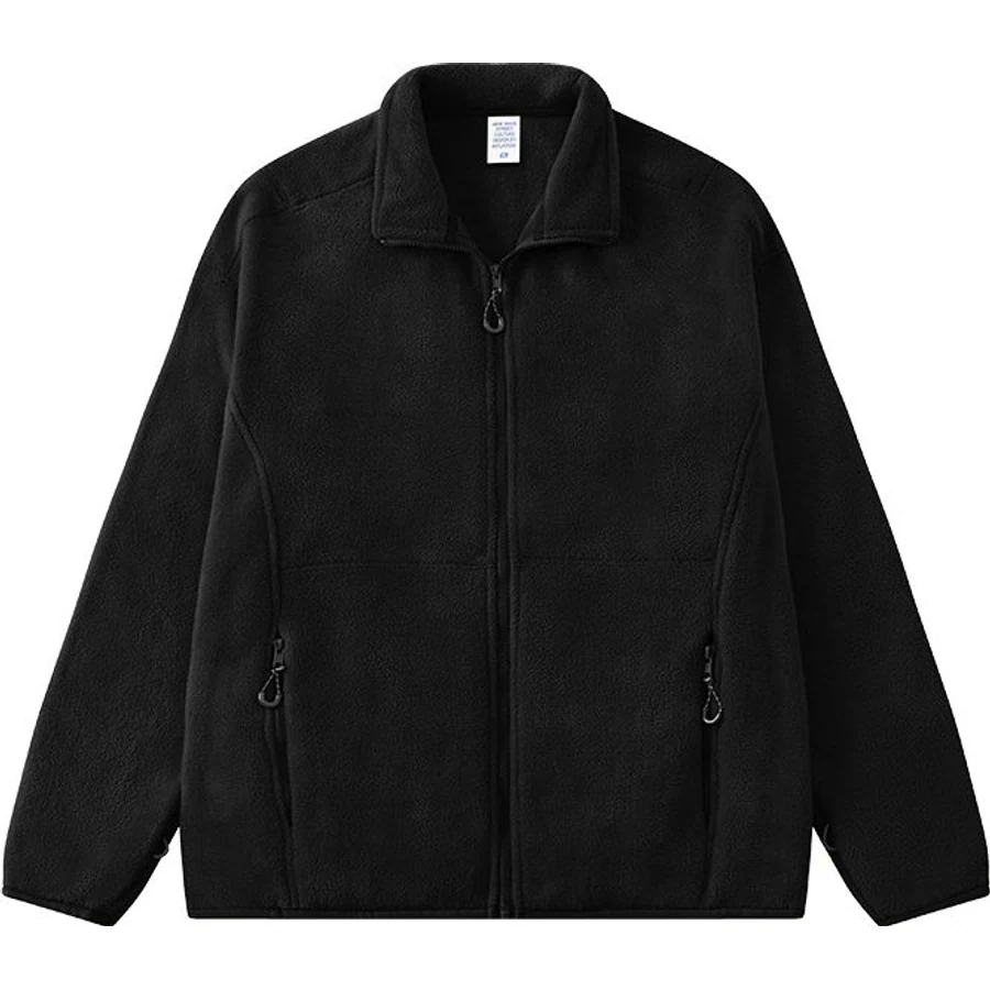LS-B0286 Warm Fleece Zip Jacket in Black, original product photograph