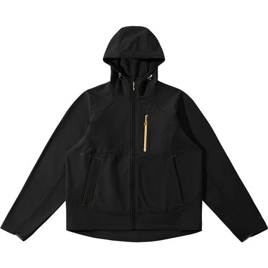 LS-B0293 Fleece-Lined Softshell Jacket in Black, original product photograph