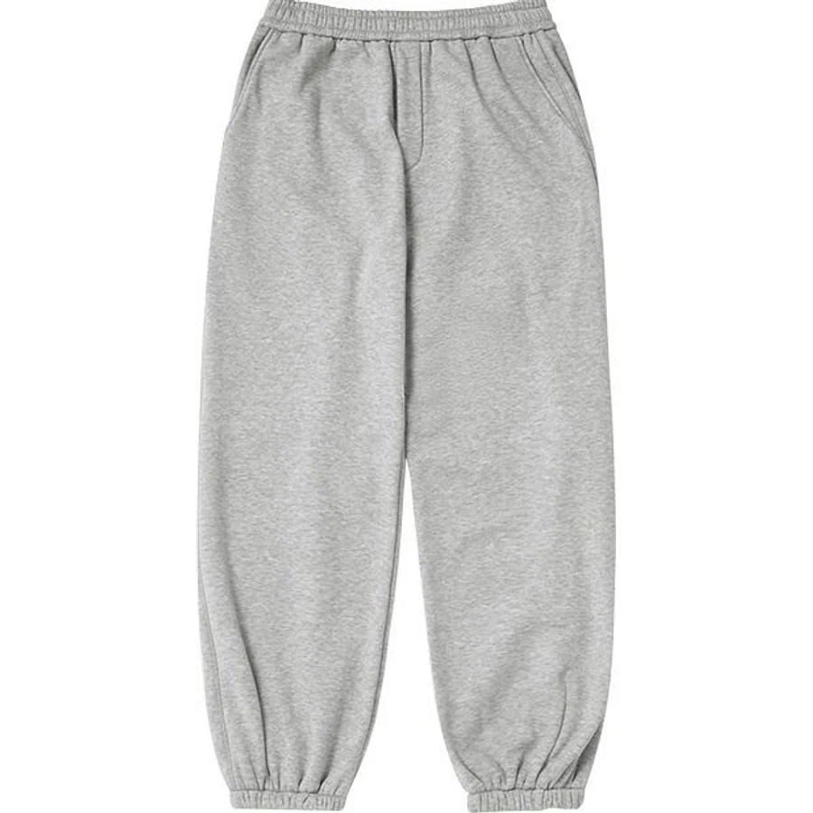 LS-B0303 Fleece-Lined Jogger Pants in Heather Grey, original product photograph