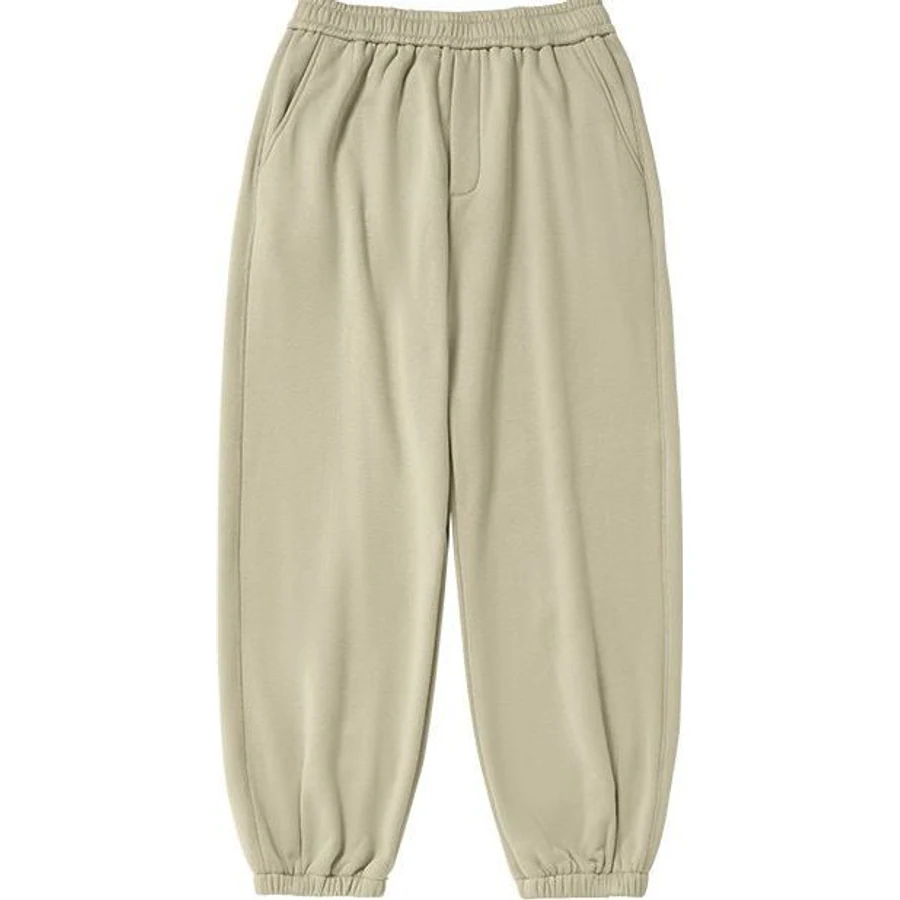 LS-B0303 Fleece-Lined Jogger Pants in Light Khaki, original product photograph
