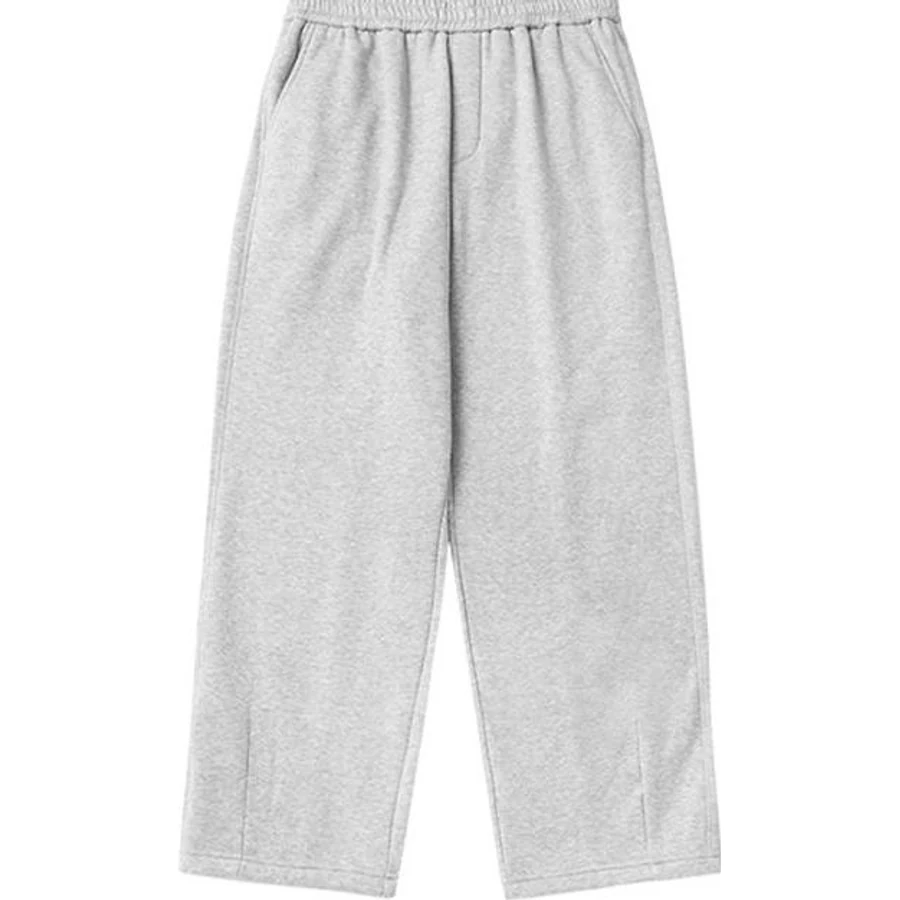 LS-B0305 Fleece Wide-Leg Sweatpants in Heather Grey, original product photograph