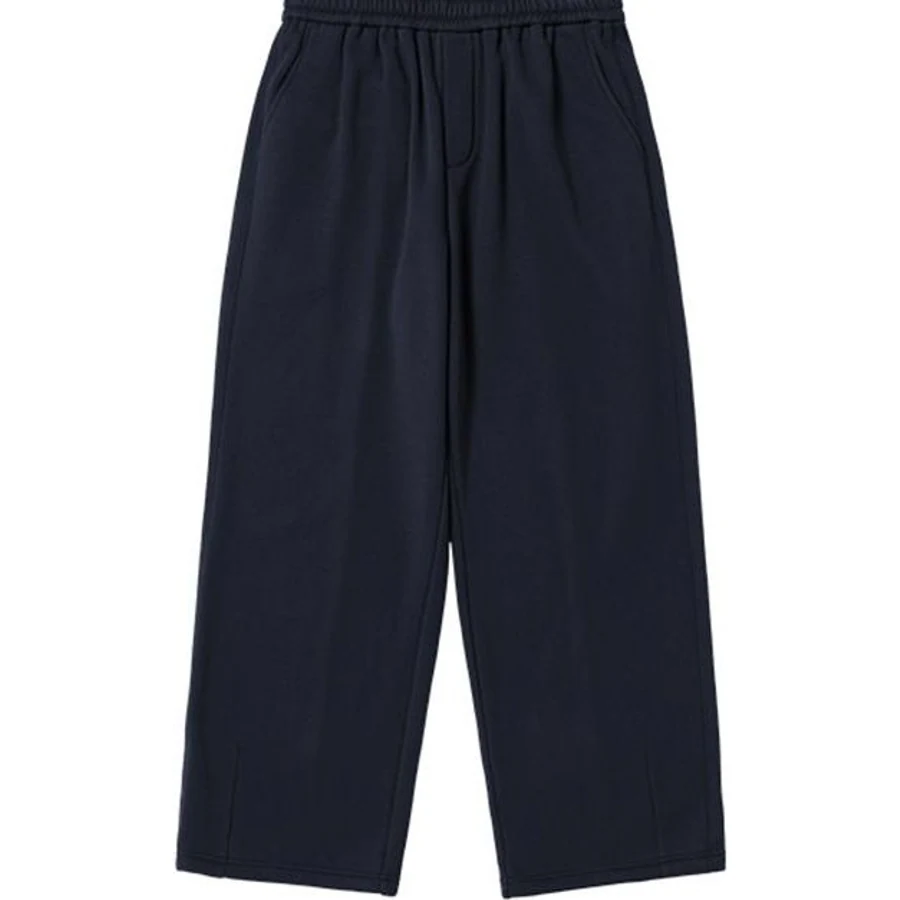 LS-B0305 Fleece Wide-Leg Sweatpants in Navy Blue, original product photograph